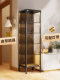 Figure display cabinet transparent glass door with lock bookcase pain cabinet dustproof model storage cabinet toy storage rack