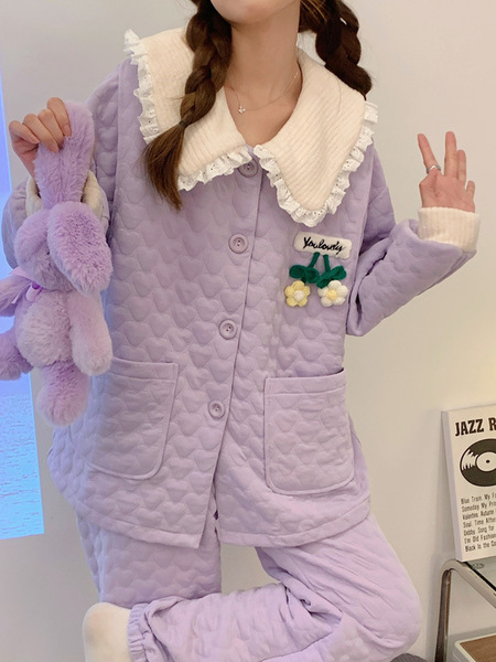 空气棉月子服秋冬产后开衫产妇哺乳孕妇睡衣怀孕不勒肚喂奶家居服