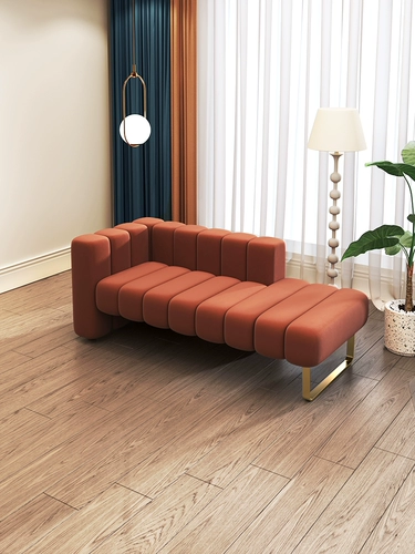 Итальянский легкий роскошная гостиная бархатная ткань Имперская наложная лаунж стул Простой гостиница спальня кровать -стул ленивый диван Императорский диван