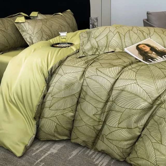 New Washed Tennis Four-Piece Silk Skin-Friendly Comfortable Quilt Cover Bedding Sheets High-Pretty Summer Bedding Wholesale