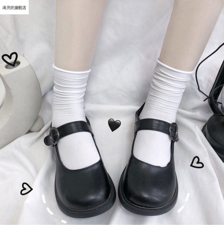 MILKY WHITE SUMMER ICE SOCKS WHITE SHOES SANDALS SOCKS WOMENS WEARS SKIRTS JAPANESE SUMMER ICE SILK MEDIUM SOCKS