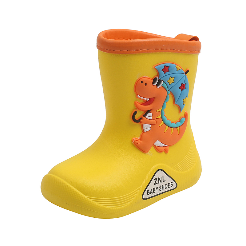CHILDRENS RAIN BOOTS SPRING AND SUMMER WEAR WATERPROOF BOYS AND GIRLS RAIN BOOTS BABY THICKENED WATER SHOES LIGHT AND NON-SLIP CUTE RUBBER SHOES
