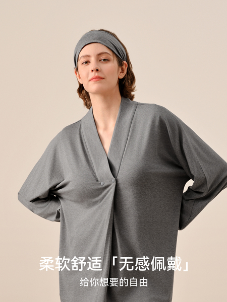 sohiwoo曦物月子发带孕妇产后头巾防风月子帽秋冬竹棉a类月子用品 — 2