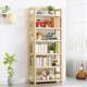 Modern multi-layer bedroom household children's solid wood bookcase storage shelf student small bookcase simple floor-standing desk storage