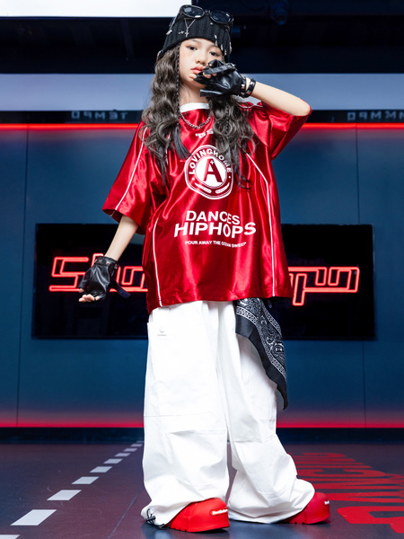 儿童演出服hiphop街舞童装炸街男童潮服套装夏季架子鼓表演服女童 — 4