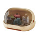 Tea cups and tea set storage box table square transparent finishing cabinet dining table kitchen cabinet cup storage rack