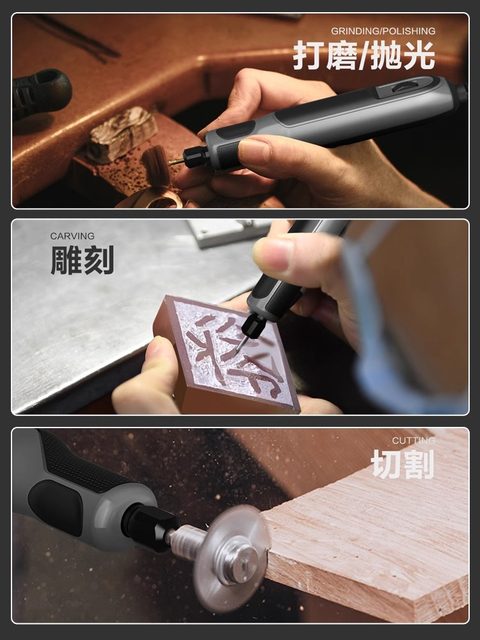 Deli electric grinder small handheld polishing jade artifact electric wood engraving cutting engraving electric tool