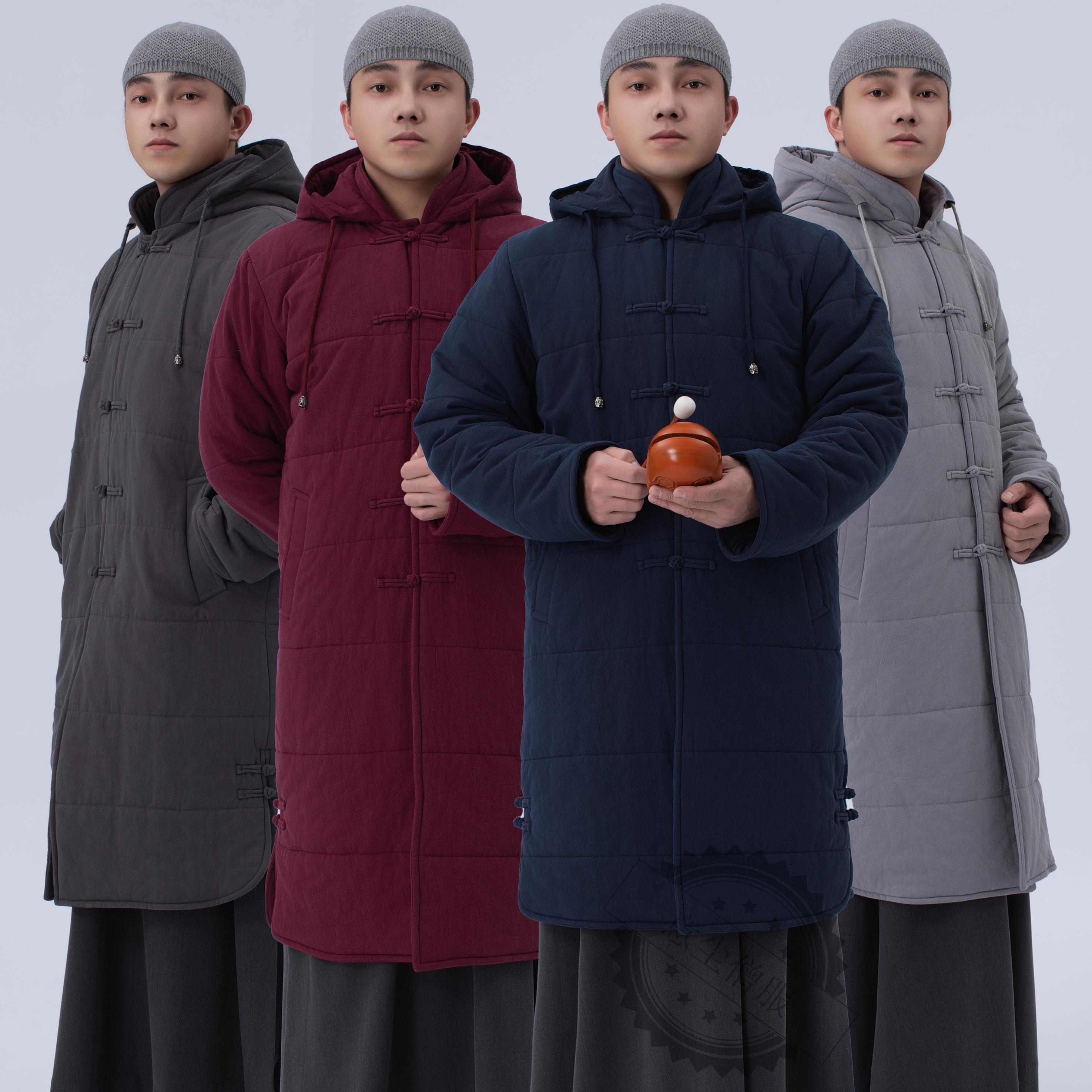 WINTER MONK CLOTHES COTTON COATS MONK CLOTHES THICKENED DOUBLE-LAYER WARM COATS COTTON JACKETS MONK LINEN AND COTTON COATS