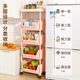 Bookshelf movable storage rack floor-standing children's toy storage rack kitchen household snacks trolley storage cabinet