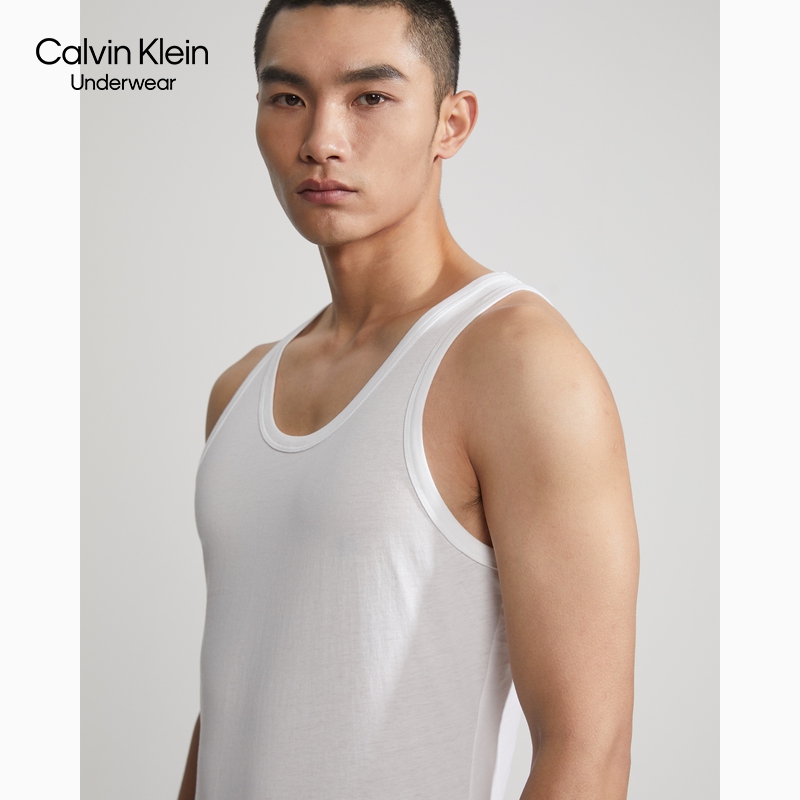 CK UNDERWEAR MENS TWO-PIECE DECORATED BODY COTTON PRINT COMFORTABLE CASUAL HOME PAJAMAS VEST NP2160O