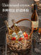 Light luxury carved ice bucket with hand-held thickened PET bucket KTV Champagne Beer Internet celebrity wine bar supplies ice ice bucket