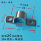 304 stainless steel double-sided tube clamp bridge type horse card double-eye pinch wire clamp instrument clamp oil pipe round tube fixing anti-rust