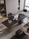 Italian minimalist desk light luxury modern home living room sofa back solid wood desk designer study computer desk