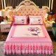 Ice silk mat three-piece set sheets washable 1.8ym bed air conditioning mat summer 1.5m bed sheet set foldable