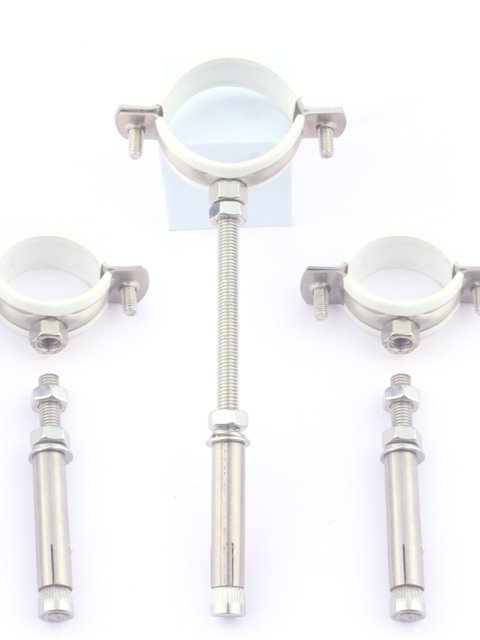 Stainless steel 304 extended expansion clamp pvc drain pipe fixing pipe clamp ceiling pipe bracket clamp water pipe clamp code