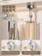 Kitchen rotary suction cup hook hole-free multi-function wall-mounted storage rack storage rack spatula sink drain bag