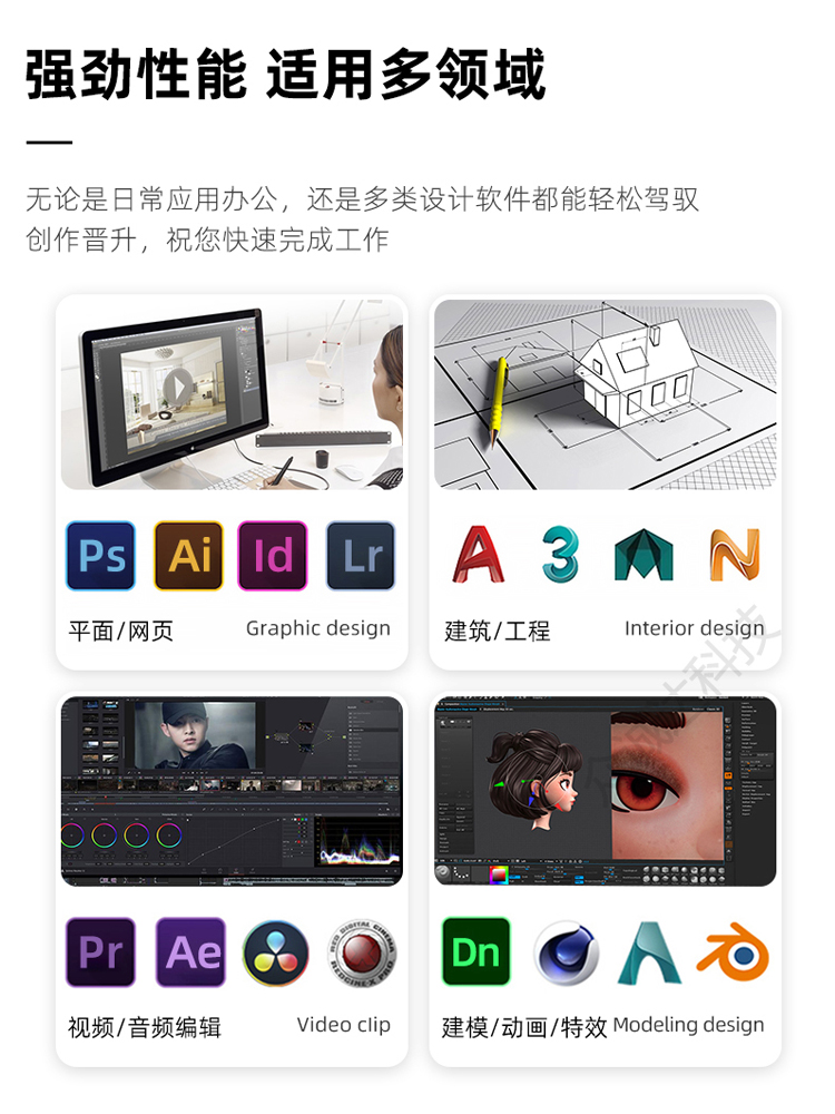 I9 디자이너 컴퓨터 호스트 데스크탑 그래픽 드로잉 3D 모델링 렌더링 비디오 클립 DIY 어셈블리 I7 전체 세트