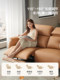 Cafani top layer cowhide genuine leather sofa living room new functional electric sofa straight line Lin's home G036
