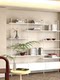 Italian minimalist creative partition display shelf bookcase multi-layer solid wood storage rack adjustable integrated wall-facing bookcase