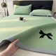 Class A mother and baby grade iced beans cool mat three-piece set for summer machine washing ice silk mat sheet summer air conditioning soft mat