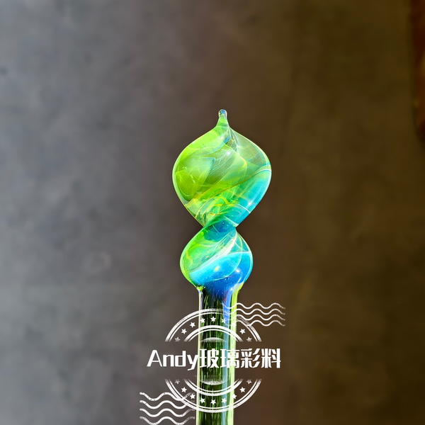 exp50  烟树 烧制变色绿色棒 烧玻璃灯工棒 彩色高硼硅琉璃硬料
