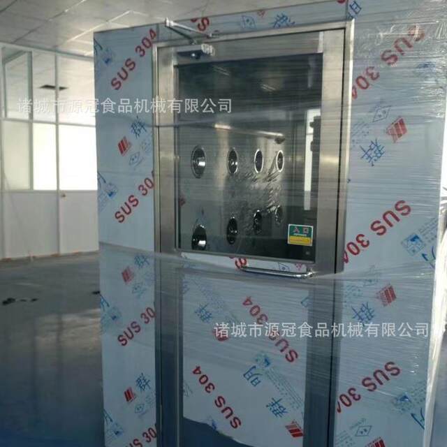 Stainless steel fully automatic air shower room, multi-person three-blow LCD display air purification equipment processing and customization