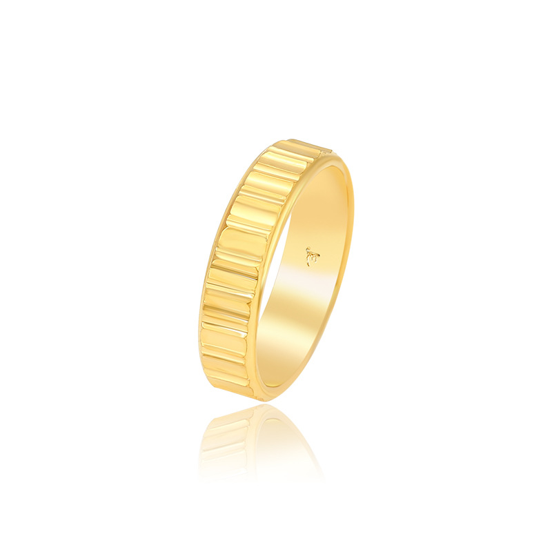 XUPING JEWELRY COOL STYLE KOREAN SUO RING NEW STRIPED RING I