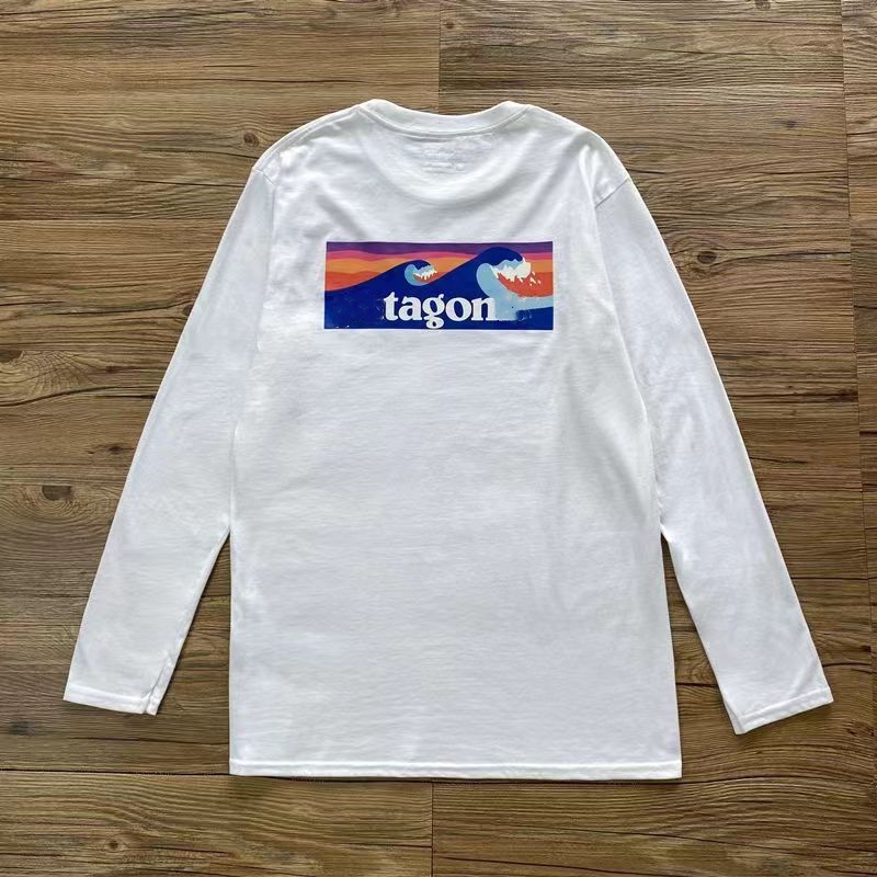 EUROPEAN GOODS ORIGINAL SINGLE AUTUMN AND WINTER LONG-SLEEVED CASUAL T-SHIRT MENS OUTDOOR SPORTS CREWNECK COTTON TOP TIDE