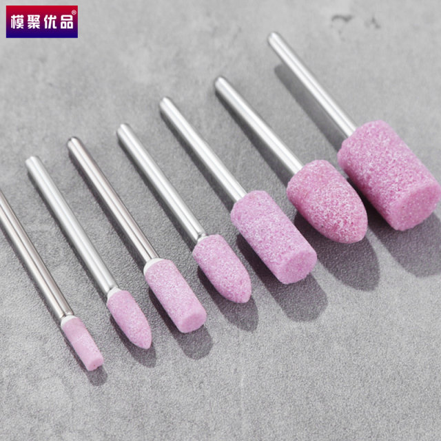 Flint red corundum grinding wheel grinding head 6mm diamond small sand wheel electric drill grinding machine inner grinding head metal grinding head