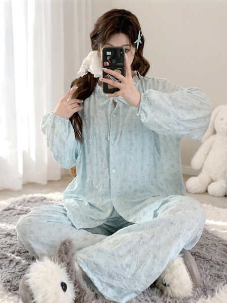 全棉纯棉云朵棉可拆卸胸垫产后月子服2026年夏季产妇坐月子待产衣 — 2