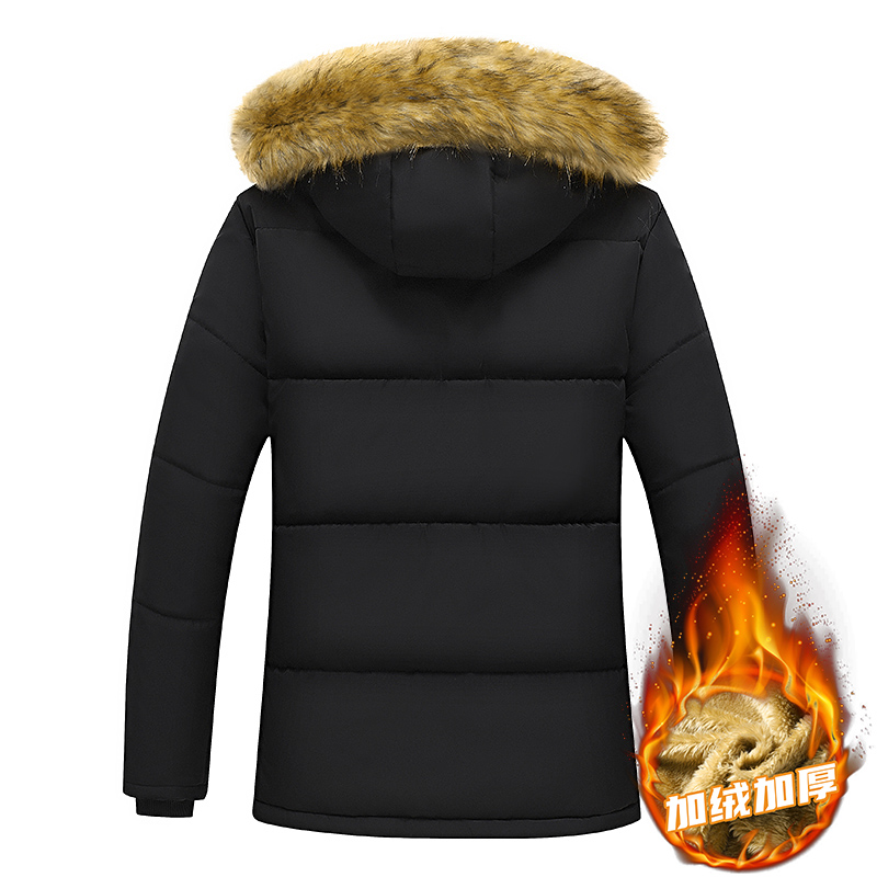 THICK WARM WINTER PARKA MEN FLEECE HOODED MEN WINTER JACKET
