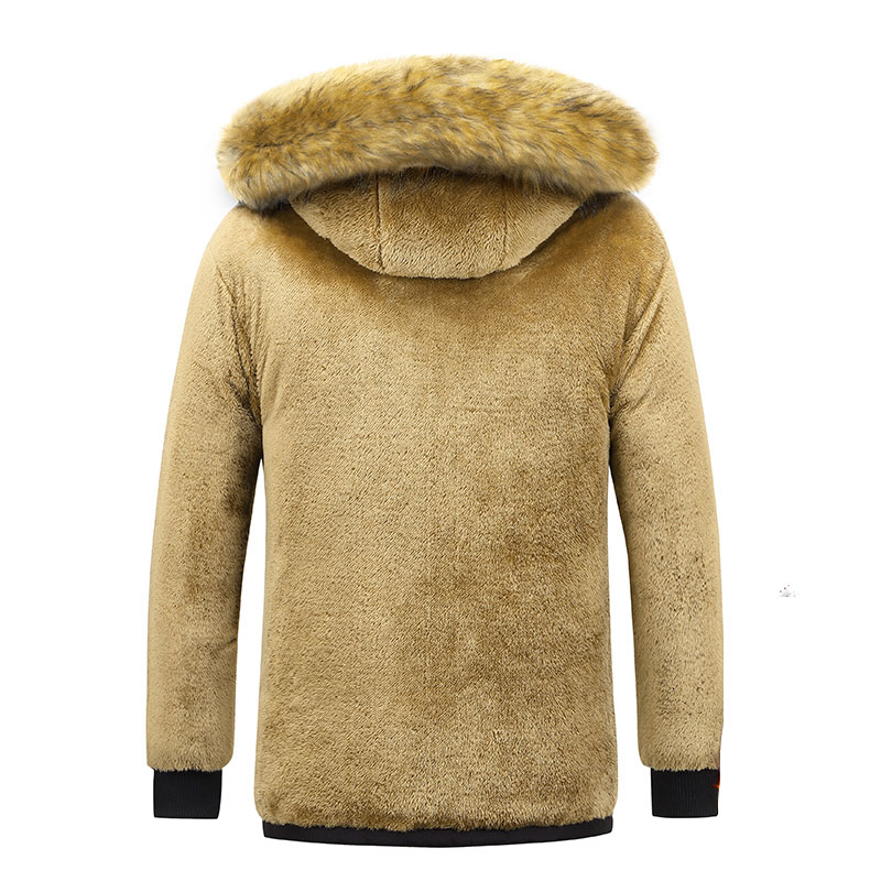 THICK WARM WINTER PARKA MEN FLEECE HOODED MEN WINTER JACKET