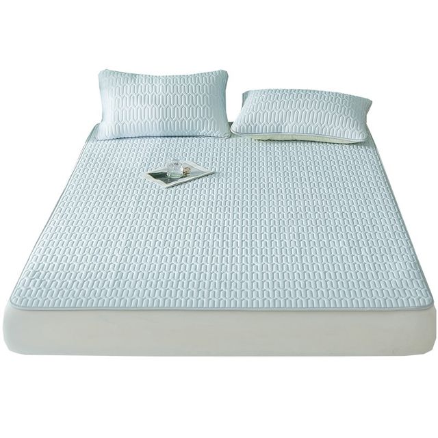 Summer latex mat three-piece set 2024 new mother and baby summer mat single dormitory V bed sheet household bed now