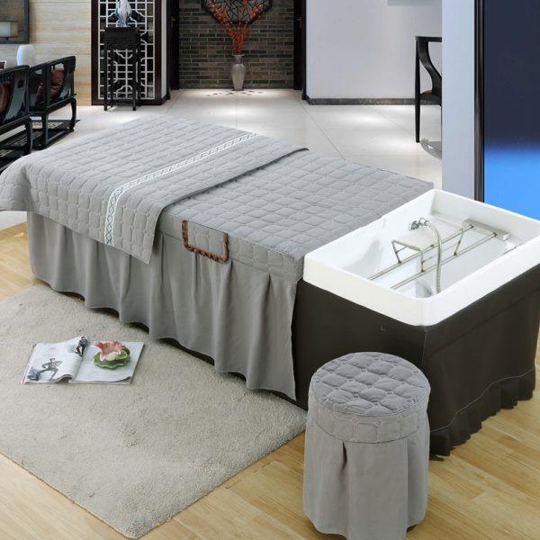 Mattress, body beauty, simple beauty, Thai style shampoo, solid color cover, foot bath sheet, punch, custom treatment bed cover, haircut