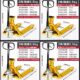 Precision electronic scale weighing truck 2 tons 3 tons with scale printing manual pallet rider push hydraulic floor fork truck