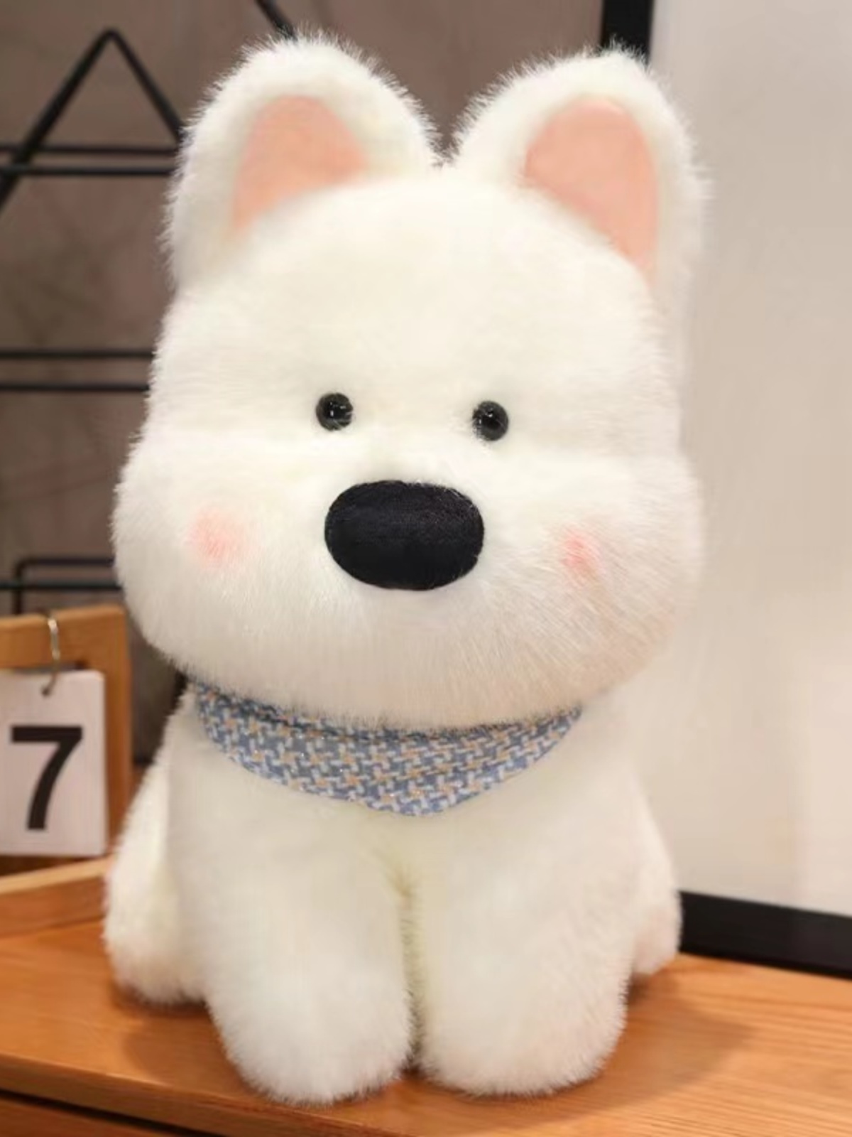 Британский счетчик NextMede подлинная легкая роскошная кукла West Highland Dog подарок на день рождения кукла плюшевая игрушка Изображение 1