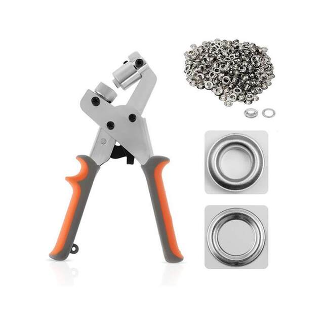 Portable hooker manual punching spray painting tarpaulin No. 4 buttonhole X display frame punching pliers advertising tool buttonhole machine