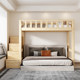Solid wood ladder cabinet upper bed and lower table combination elevated bed sheet upper floor empty wardrobe upper bed hanging small children's apartment