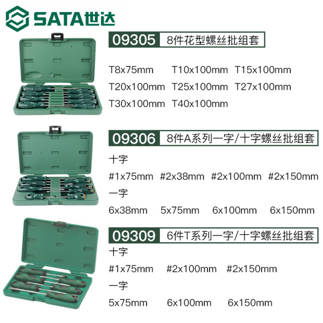 Shida screwdriver set one-shaped cross shape special-shaped driver high hardness combination tool box official flagship store
