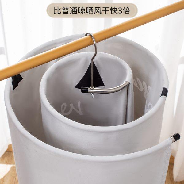 Duvet drying artifact stainless steel spiral clothes rack household coat hanger dormitory multi-function folding sheet cool clothes rack
