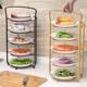 Multi-layer vegetable rack floor-standing storage rack vegetable rack side dish plate multi-function kitchen storage bowls and dishes wall hanging