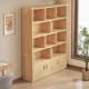 Pure solid wood bookshelves floor-standing cabinets for children's pine storage cabinets for storage against walls for students' home bookcases with doors