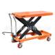 Mobile manual hydraulic lift platform car 2 tons scissors hand-push hydraulic lift loading and unloading platform