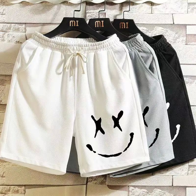 2023 FASHION MENS COTTON BEACH SHORTS FUNNY GRAPHICS PRINT