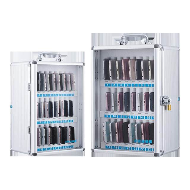 I mobile phone storage box mobile phone cabinet storage cabinet class employee wall hanging with lock transparent mobile phone storage box storage box