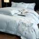 Light luxury high-end 160s long velvet cotton four-piece set full cotton embroidered quilt cover pure cotton bed sheet bedding cover bedding