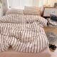 New Korean simple INS blogger style striped wash cotton four-piece set dormitory bed sheet Q quilt cover gift 1.8 bed