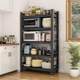 Fenced kitchen storage rack floor-standing multi-layer microwave oven storage rack household storage warehouse rack