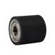 Black 70-degree polyurethane soft tape lining straight column double bearing stainless steel assembly line conveying guide roller