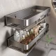 Gun ash bathroom storage rack wash basin without punching bathroom wall-mounted balcony wall bathroom storage rack